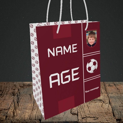 Picture of Footie Shirt, Birthday Design, Small portrait Gift Bag
