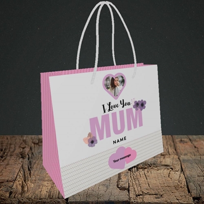 Picture of I Love You Mum, Mother's Day Design, Small Landscape Gift Bag