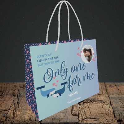 Picture of Only One For Me, Valentine's Design, Small Landscape Gift Bag