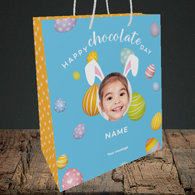 Picture of Chocolate Day, Easter Design, Medium Portrait Gift Bag
