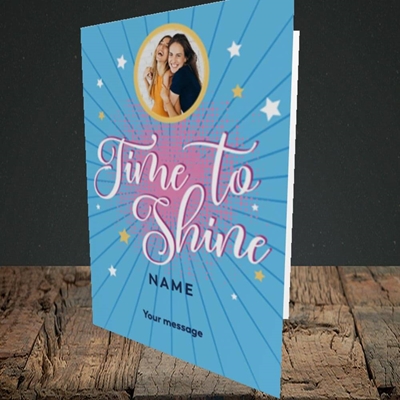 Picture of Time To Shine, Good Luck Design, Portrait Greetings Card