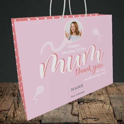 Picture of Not Swallowing, Mother's Day Design, Medium Landscape Gift Bag