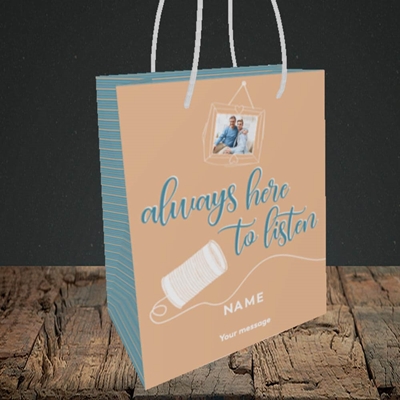Picture of Always Here, Thinking of You Design, Small Portrait Gift Bag