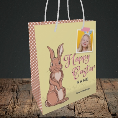 Picture of Spring Bunny, Easter Design, Small Portrait Gift Bag