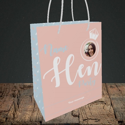 Picture of Hen Party Peach, Wedding Design, Small Portrait Gift Bag