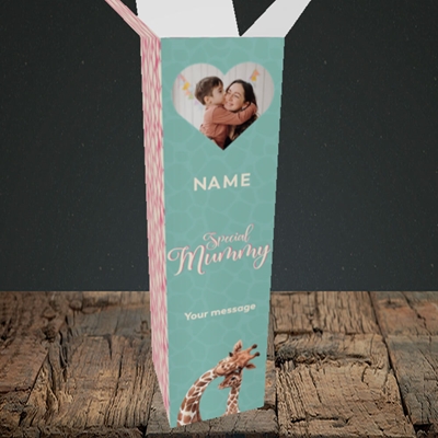 Picture of Mummy Giraffe, Mother's Day Design, Upright Bottle Box