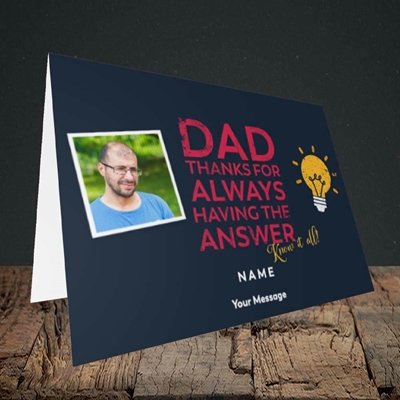 Picture of Know It All, Father's Day Design, Landscape Greetings Card