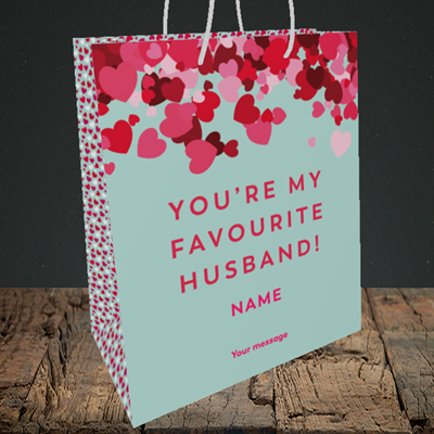 Picture of Favourite Husband(Without Photo), Valentine's Design, Medium Portrait Gift Bag