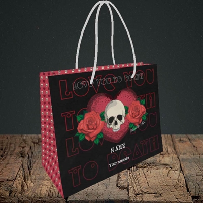 Picture of Love You To Death(Without Photo), Valentine's Design, Small Landscape Gift Bag