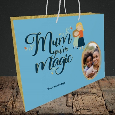 Picture of Mum You're Magic, Mother's Day Design, Medium Landscape Gift Bag