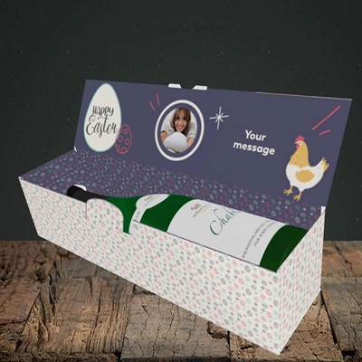 Picture of Easter Hen, Easter Design, Lay-down Bottle Box