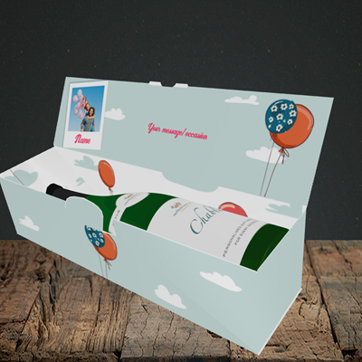Picture of Fox, Birthday Design, Lay-down Bottle Box
