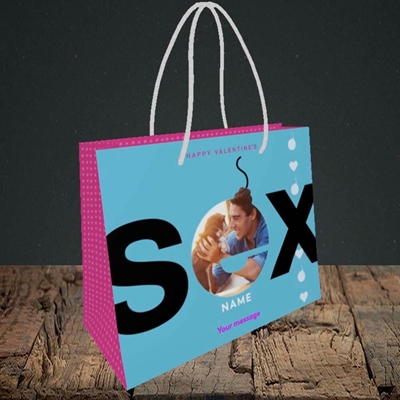 Picture of Sex Bomb - Blue, Valentine's Design, Small Landscape Gift Bag