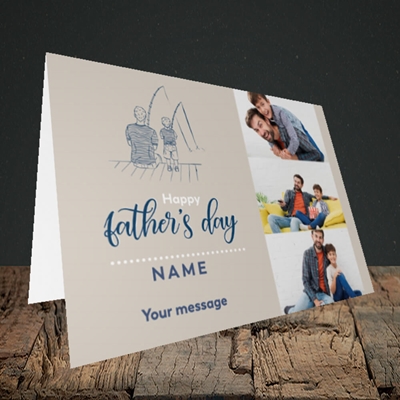 Picture of Father & Son, Father's Day Design, Landscape Greetings Card