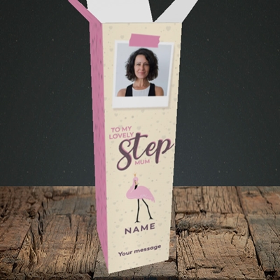 Picture of Lovely Step Mum, Mother's Day Design, Upright Bottle Box