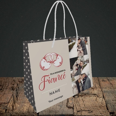 Picture of Wonderful Fiancé, Valentine's Design, Small Landscape Gift Bag