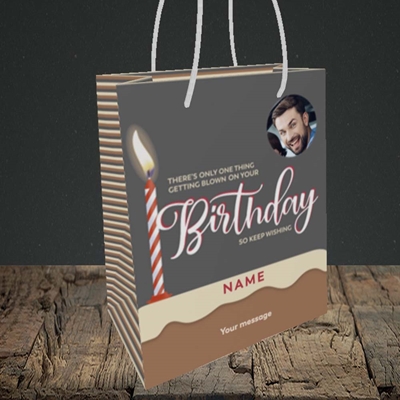 Picture of Wishing To Be Blown, Birthday Design, Small portrait Gift Bag