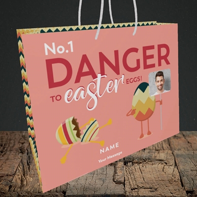 Picture of No.1 Danger, Easter Design, Medium Landscape Gift Bag