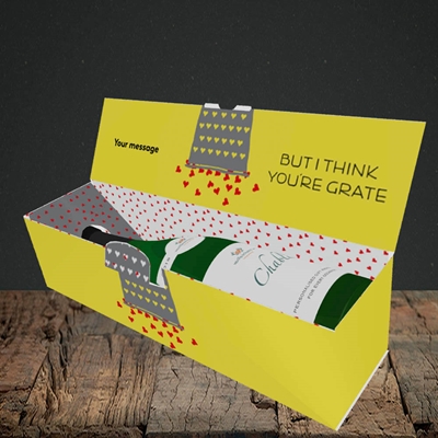 Picture of Cheesy Love(Without Photo), Valentine's Design, Lay-down Bottle Box