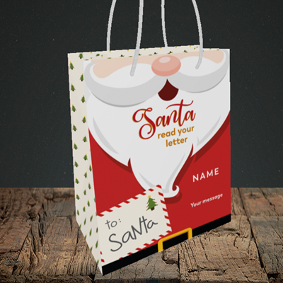 Picture of Santa's Letters(Without Photo), Christmas Design, Small Portrait Gift Bag