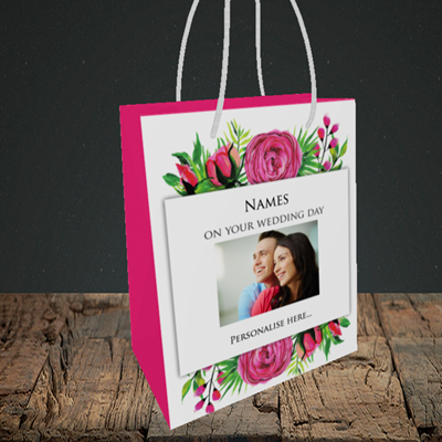 Picture of Flowers, Wedding Design, Small Portrait Gift Bag