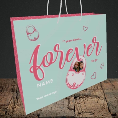 Picture of Forever To Go, Anniversary Design, Medium Landscape Gift Bag