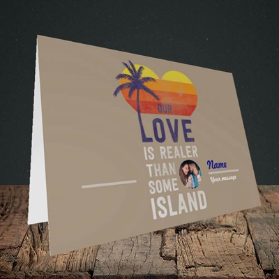 Picture of Our Love Is Realer, Valentine's Design, Landscape Greetings Card