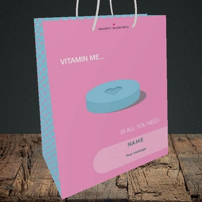 Picture of Vitamin Me(Without Photo), Valentine's Design, Medium Portrait Gift Bag