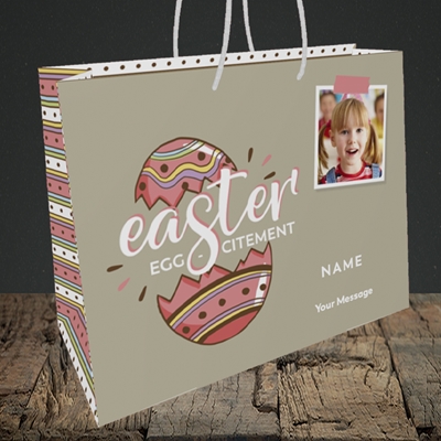 Picture of Egg-citement, Easter Design, Medium Landscape Gift Bag