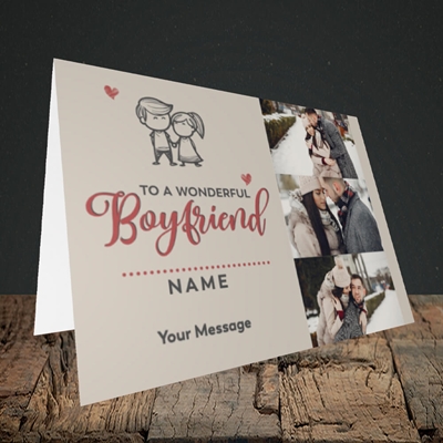 Picture of Wonderful Boyfriend, Valentine's Design, Landscape Greetings Card