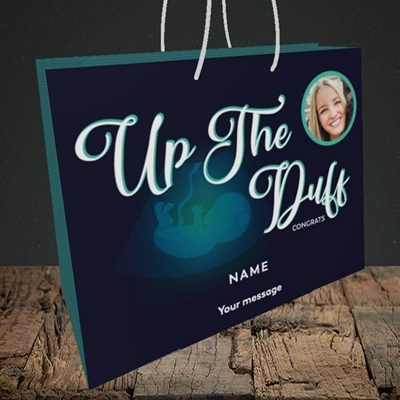 Picture of Up The Duff, Pregnancy Design, Medium Landscape Gift Bag