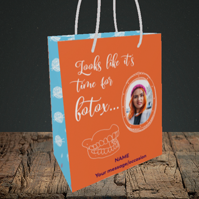 Picture of Botox, Birthday Design, Small Portrait Gift Bag