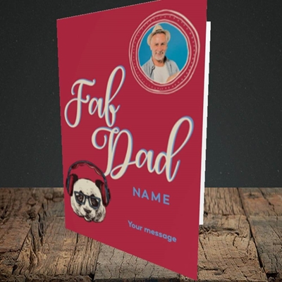 Picture of Fab Dad, Birthday Design, Portrait Greetings Card