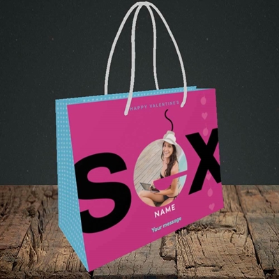 Picture of Sex Bomb - Pink, Valentine's Design, Small Landscape Gift Bag