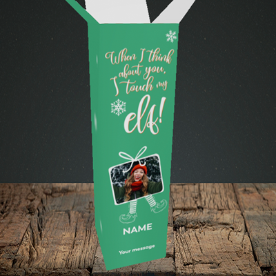 Picture of Touch My Elf, Christmas Design, Upright Bottle Box