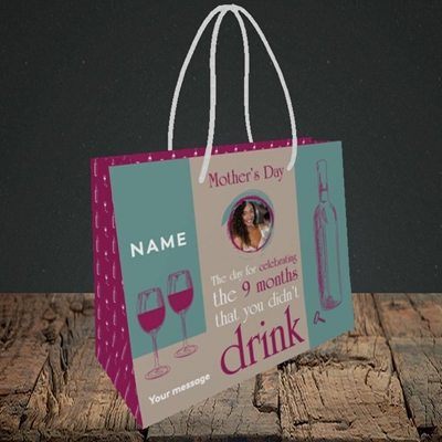 Picture of Didn't Drink, Mother's Day Design, Small Landscape Gift Bag