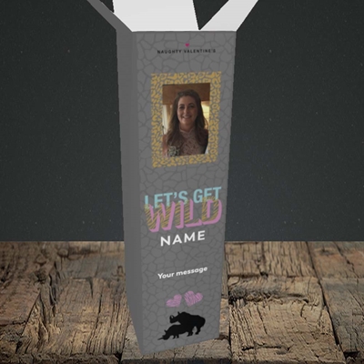 Picture of Let's Get Wild, Valentine's Design, Upright Bottle Box