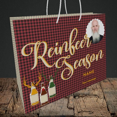 Picture of Reinbeer, Christmas Design, Medium Landscape Gift Bag