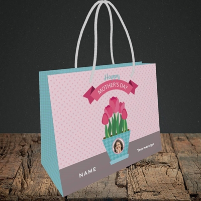 Picture of Flowers On The Table, Mother's Day Design, Small Landscape Gift Bag