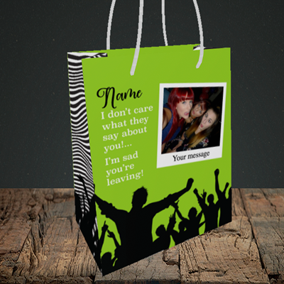 Picture of Crowd, Leaving Design, Small Portrait Gift Bag