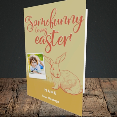 Picture of Somebunny, Easter Design, Portrait Greetings Card