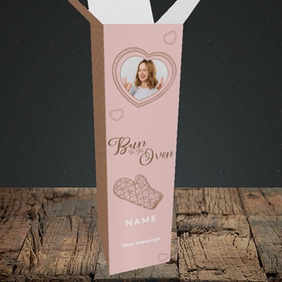 Picture of Bun In The Oven, Pregnancy Design, Upright Bottle Box