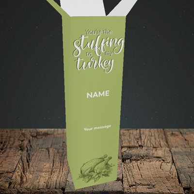 Picture of Stuffing To My Turkey(Without Photo), Christmas Design, Upright Bottle Box
