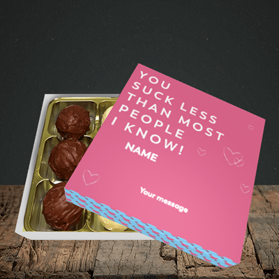 Picture of Suck Less, (Without Photo) Valentine Design, Choc 9