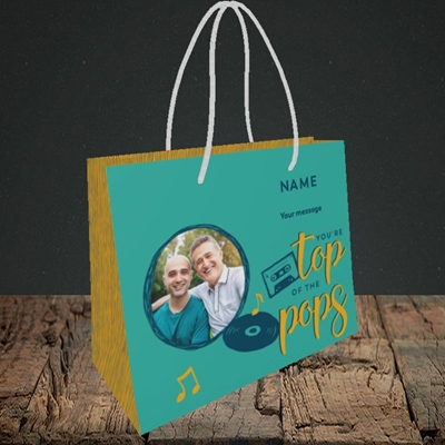 Picture of Top Of The Pops, Father's Day Design, Small Landscape Gift Bag
