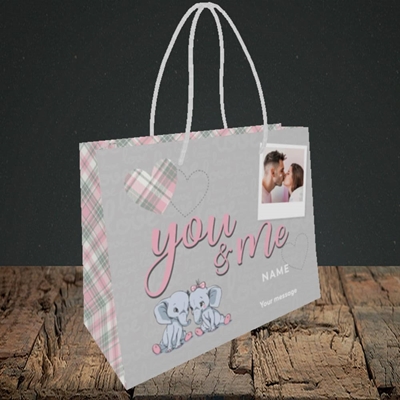 Picture of You & Me, Valentine's Design, Small Landscape Gift Bag