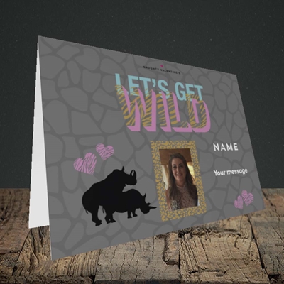 Picture of Let's Get Wild, Valentine's Design, Landscape Greetings Card