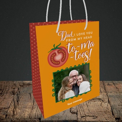 Picture of Tomatoes, Father's Day Design, Small Portrait Gift Bag