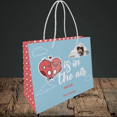 Picture of Love Is In The Air, Valentine's Design, Small Landscape Gift Bag