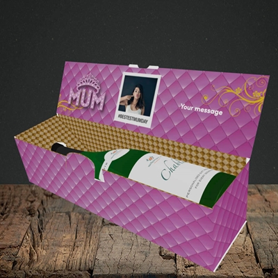 Picture of Bestest Mum, Mother's Day Design, Lay-down Bottle Box